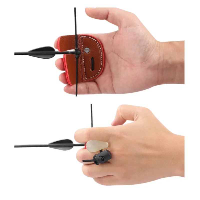 Archery Finger Tab Gloves Sports Entertainment Hunting Bow Arrow Improve Accuracy Reduce Finger Slippage Steadily Hook