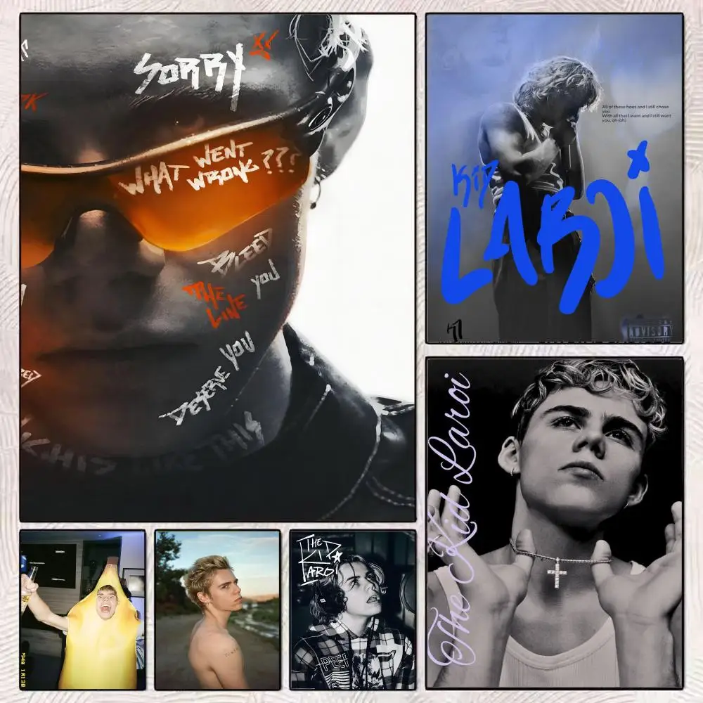 

The K-Kid L-LAROI Rapper Poster HD Art Mural Wallart Poster for Home Room Decoration DIY Vintage Print Decor
