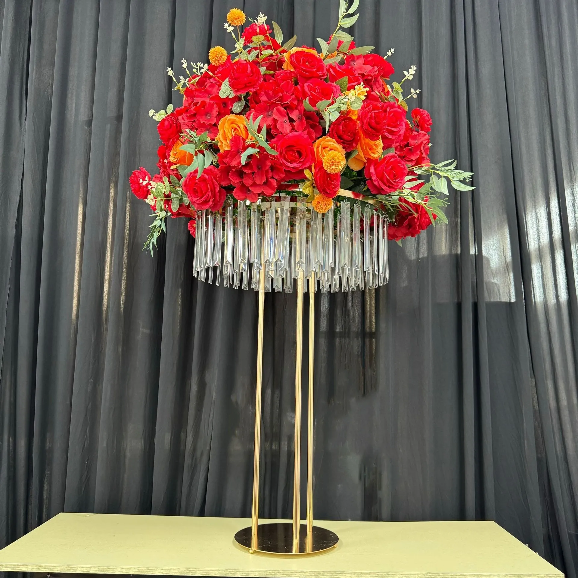 Acrylic Flower Stand  Crystal Table Centerpieces100 CM Pillar Road Leads Party Vase Diy Decoration