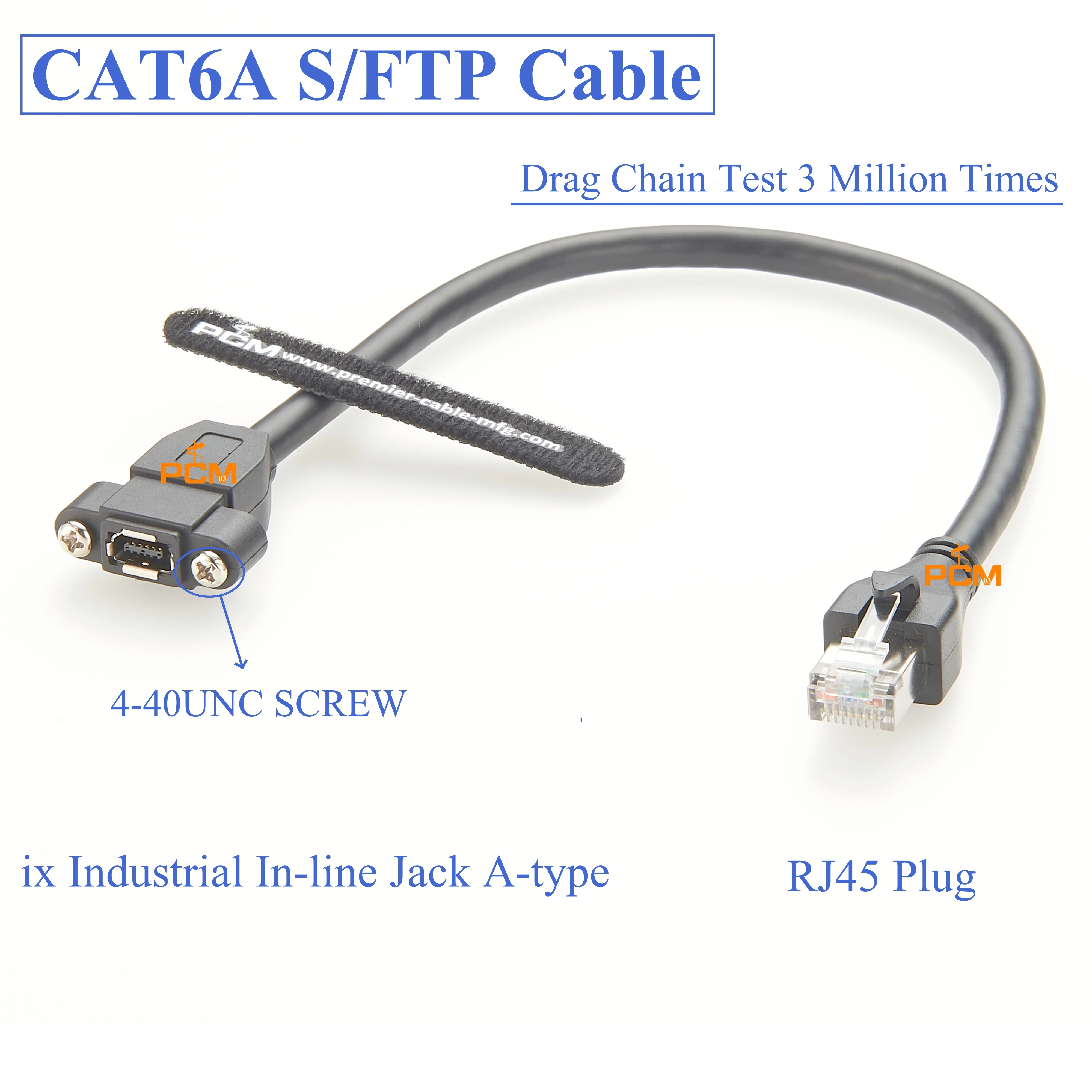 Cat6a S/FTP Cable IX industrial In-line Jack ix Connector to RJ45 Plug Network Cable LAN Adapter Ethernet Panel Mount Cordset