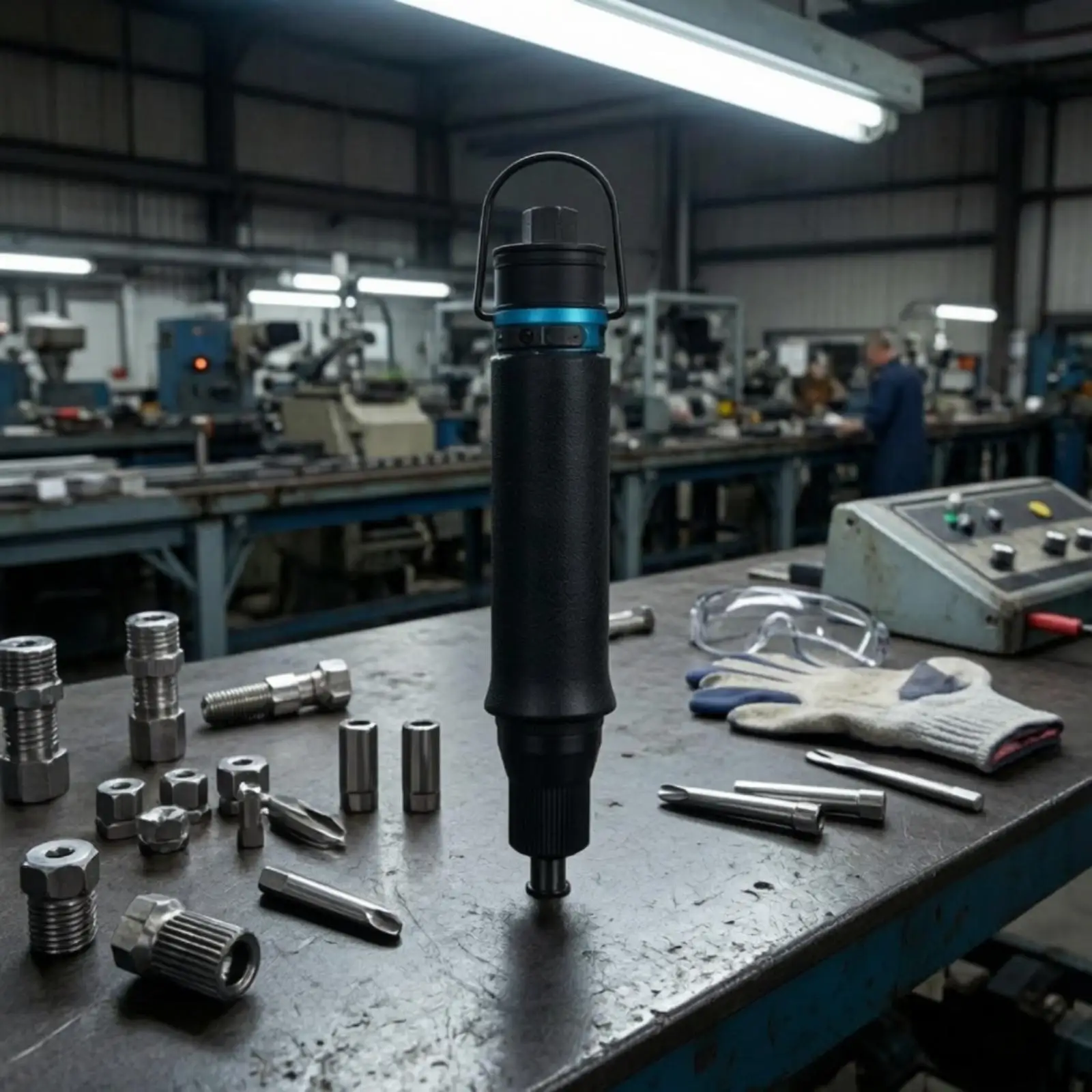 Metal Body Pneumatic Screwdriver with Adapter Sleeve for Professional Fastening Power Tasks