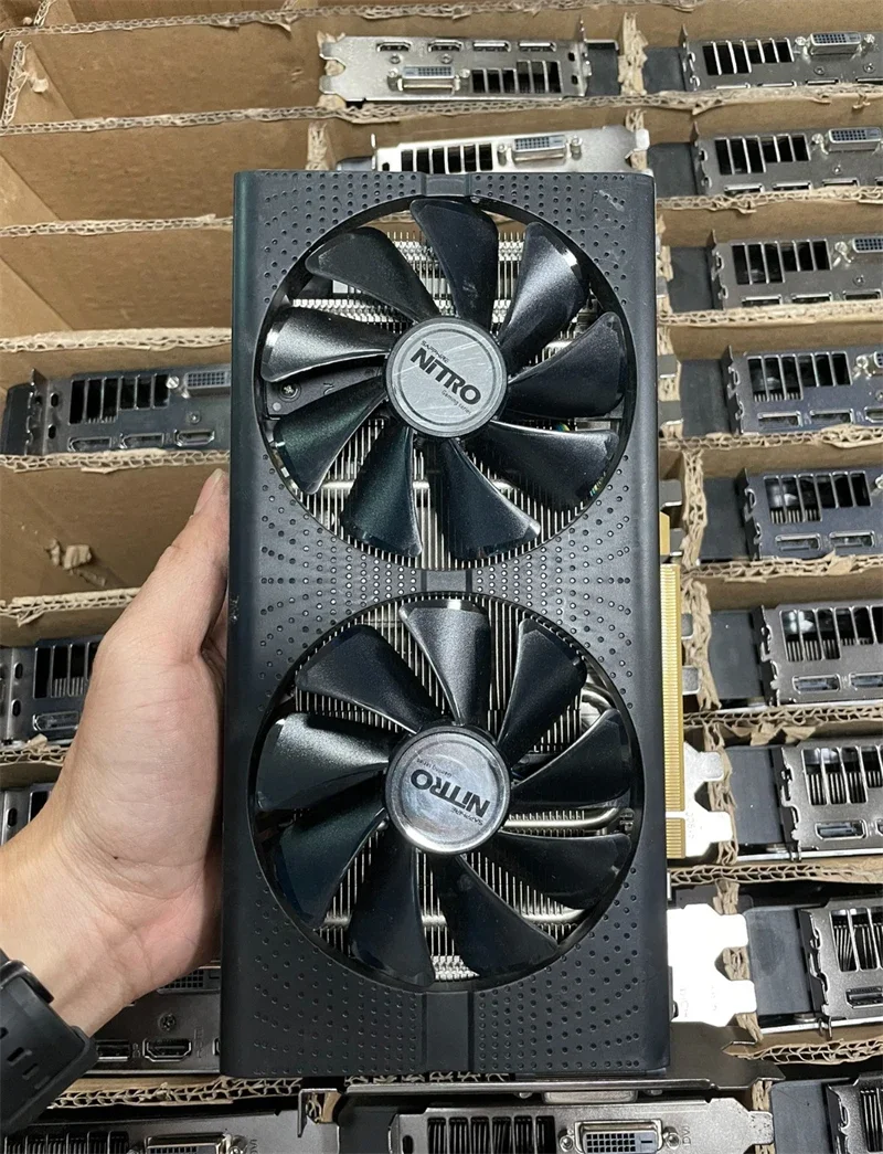 8 GPU-Grafikkarten RX580 8 GB Gaming-Grafikkarte RX 580 2304SP Grafikkarte für Computer 125 W Stromverbrauch