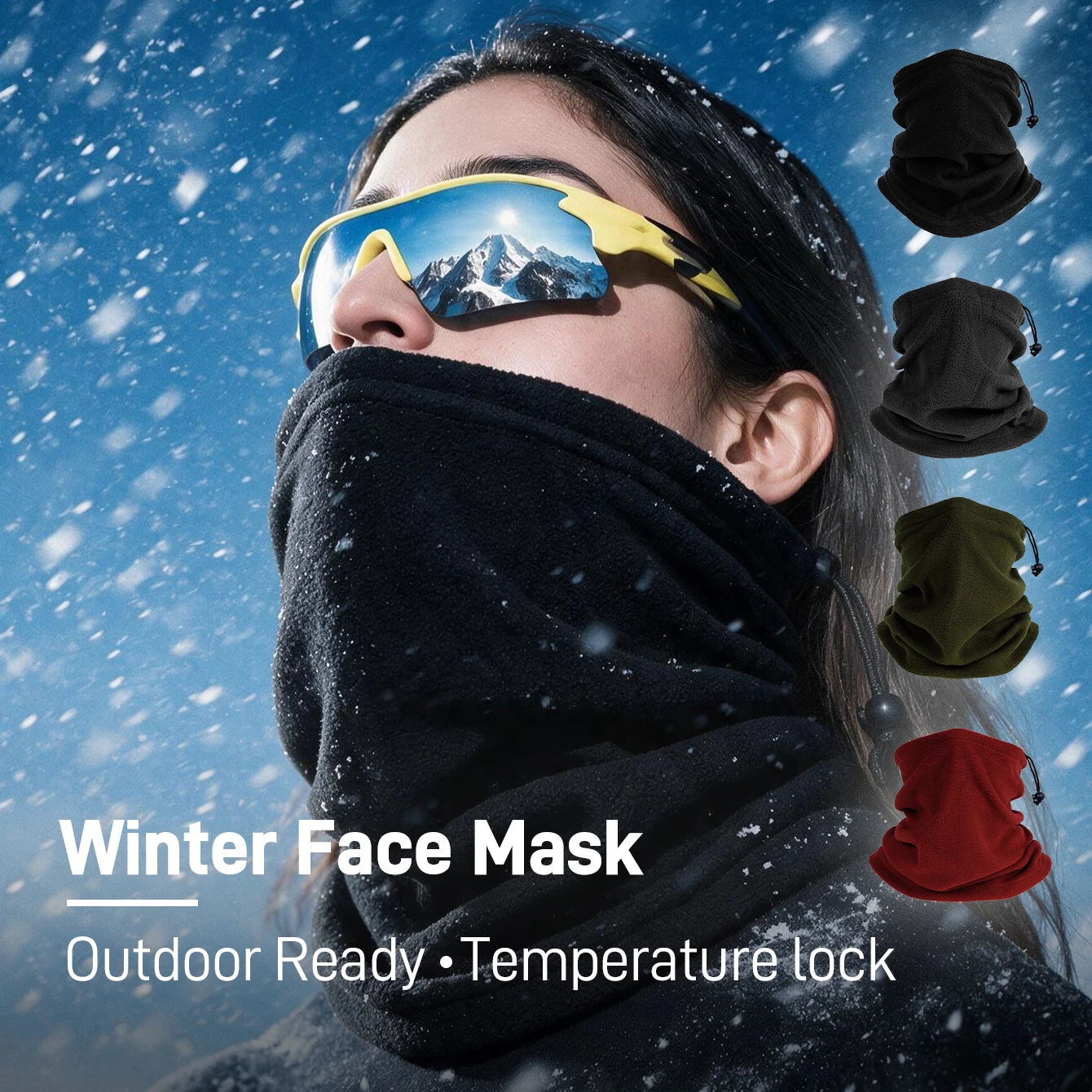 Balaclava Hat Neck Cover Set Winter Warm Windproof Adjustable Design Skiing Fishing Hiking Cycling Motorcycle Various