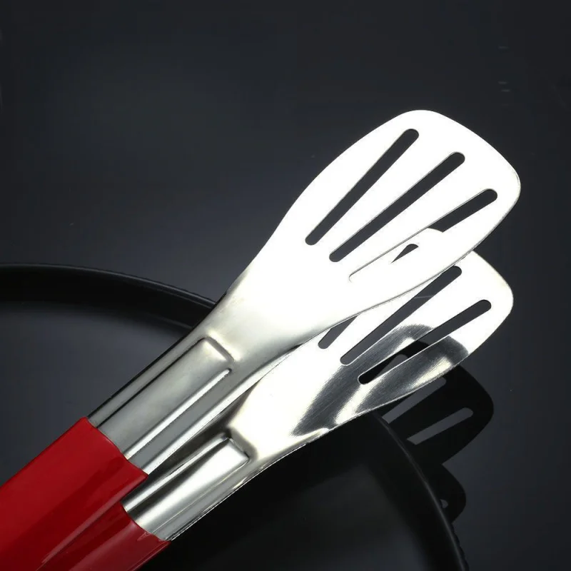 1Pack Thickened Stainless Steel Anti-Scald Food Tongs BBQ Camping Multifunctional Seamless Kitchen Clip