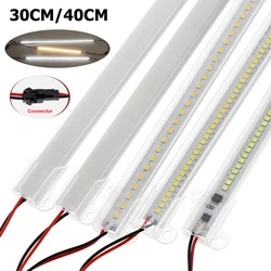 30CM/40CM Led Tube Light Bar Lights 72leds White Smd2835 220v Kitchen Lamp Decoration Profile Lighting Strip Milky Shell