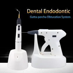 Dental Endodontic Gutta-percha Obturation Gun System 4 Heating Temperature Pen Tips Wireless Dentist handle 3D Filling Tool