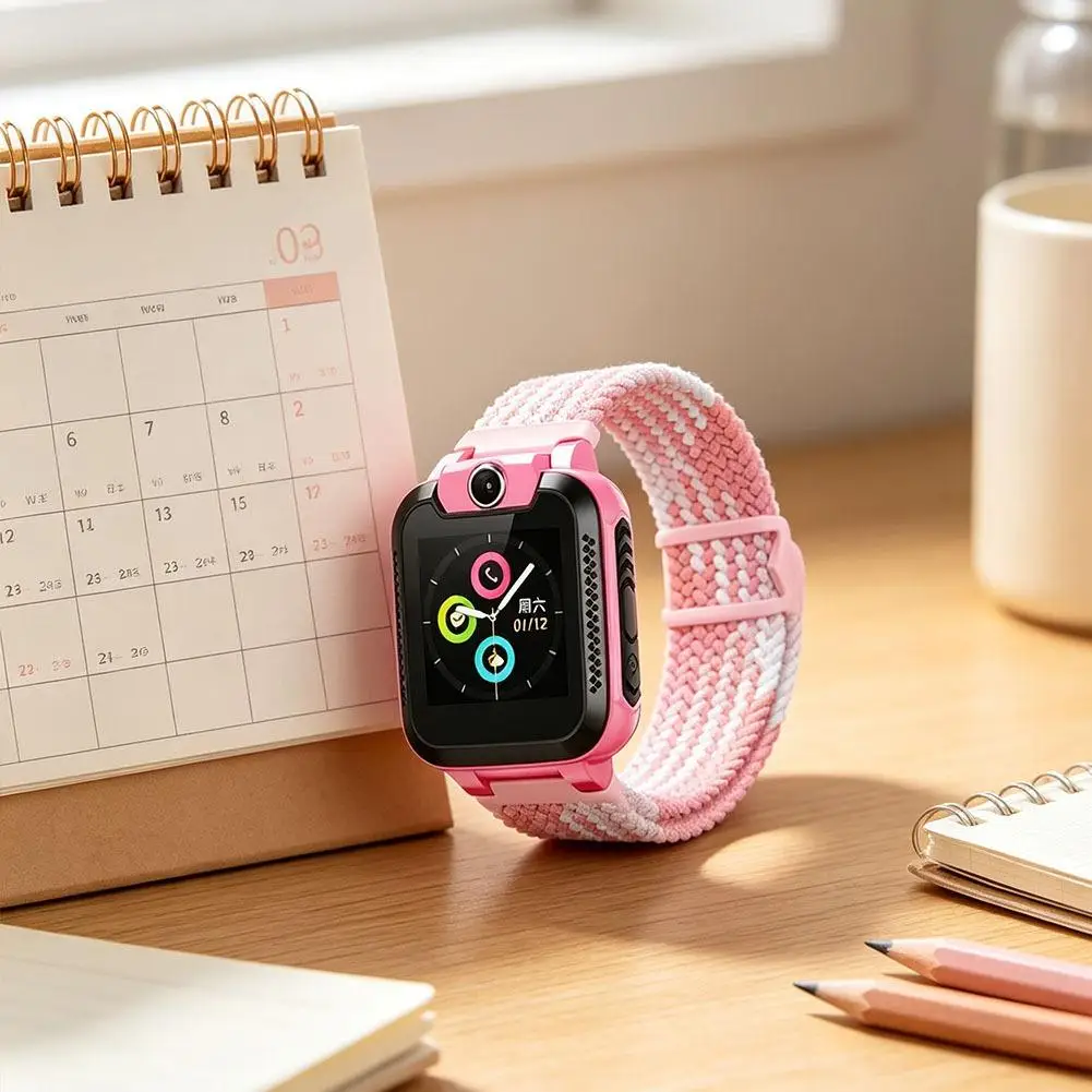 Universelles magnetisches Smartwatch-Nylonarmband mit Schnalle für Kinder 15/16/17mm Atmungsaktives, verstellbares, elastisches Ersatzarmband – Detail 32