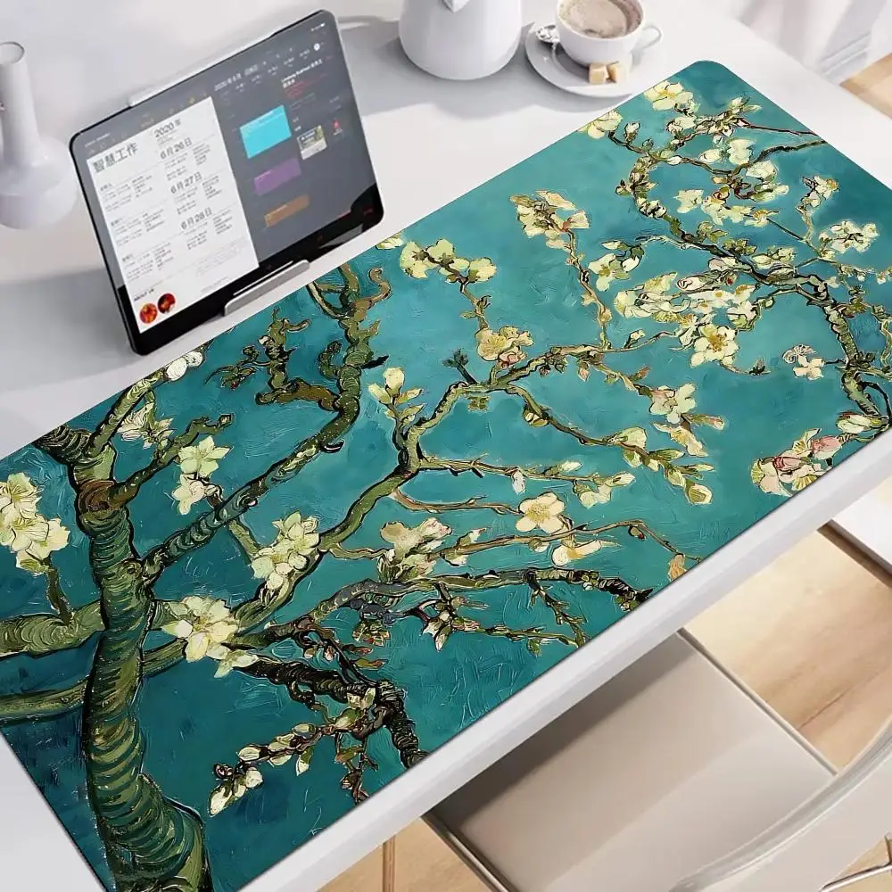 

Van Gogh's Art Oil Painting Tree Mouse Pad Large Gaming Desk Accessory Aesthetic Non-slip Laptop Tablet Mat Office PC Playmat