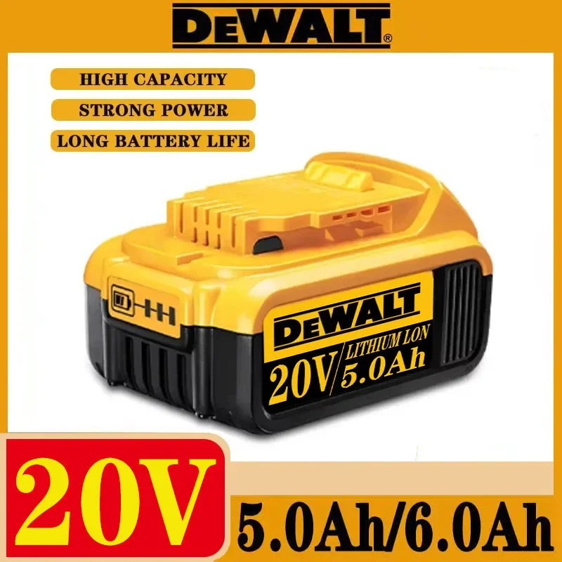 Hoge snelheid 100% echte Dewalt 20V batterij, 2AH 5AH 6AH oplaadbare lithium-ion batterij, Dewalt DCB200 elektrisch gereedschap batterij