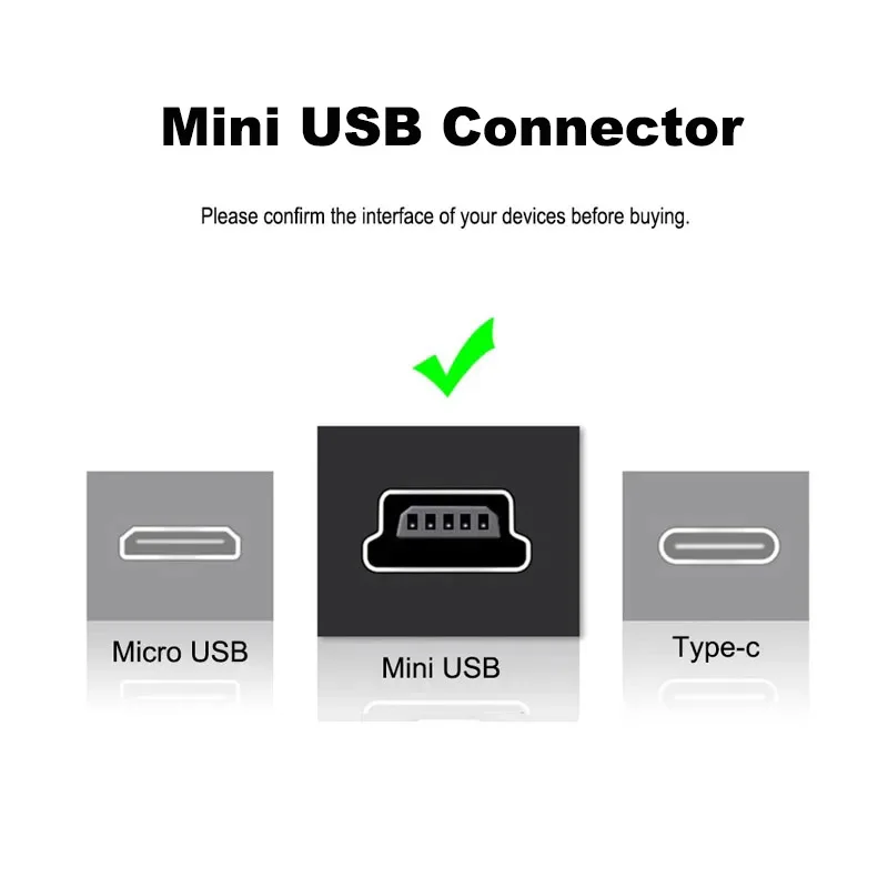 Jasoz przewód USB Mini szybko ładujący się męski przewód USB do dane USB dla odtwarzacza MP3 wideorejestrator samochodowy aparat cyfrowy GPS USB 2.0