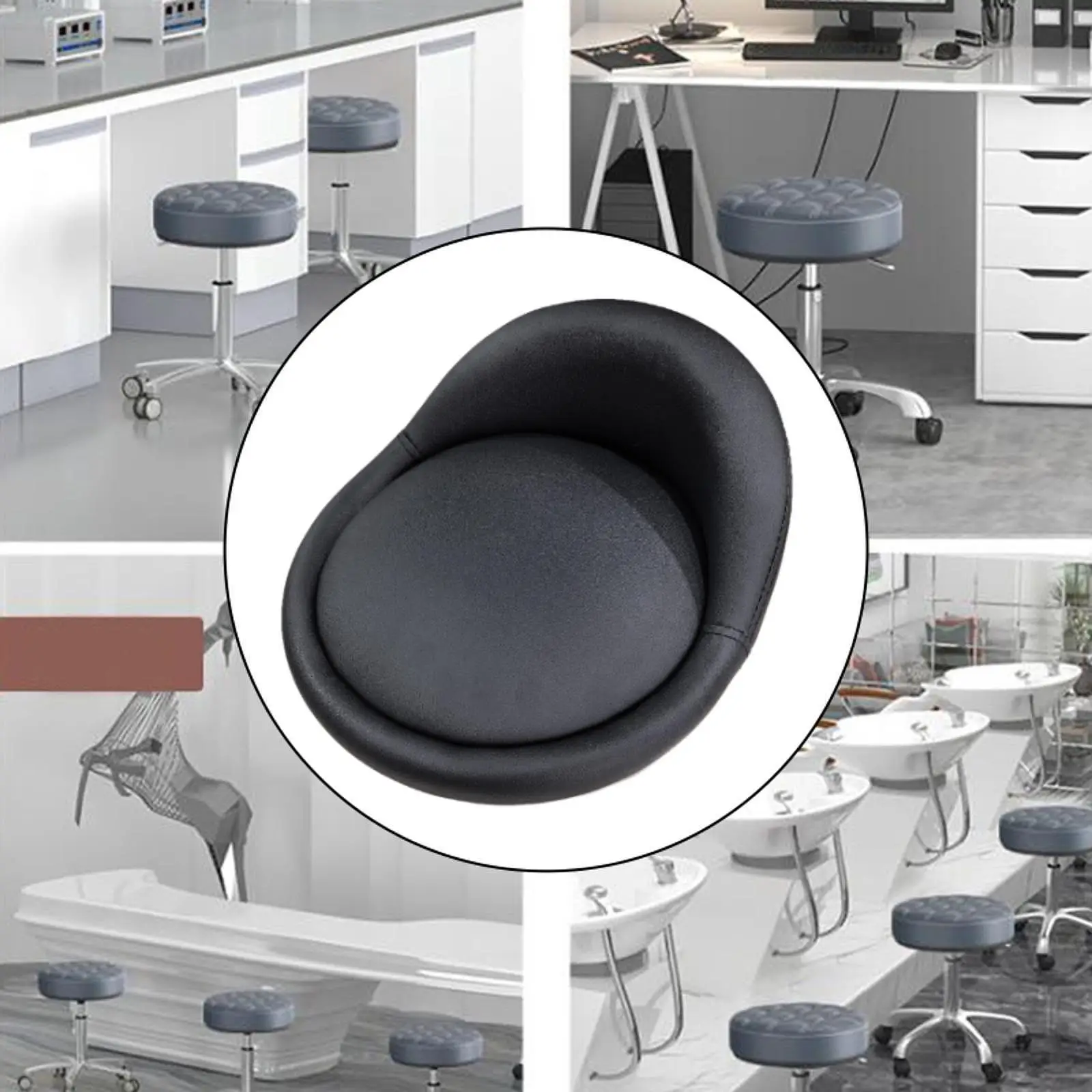 مقعد بديل لمقعد البار مصنوع من جلد البولي يوريثان، وسادة مقعد بديلة مريحة ومقاومة للماء لمتجر الصالونات #3