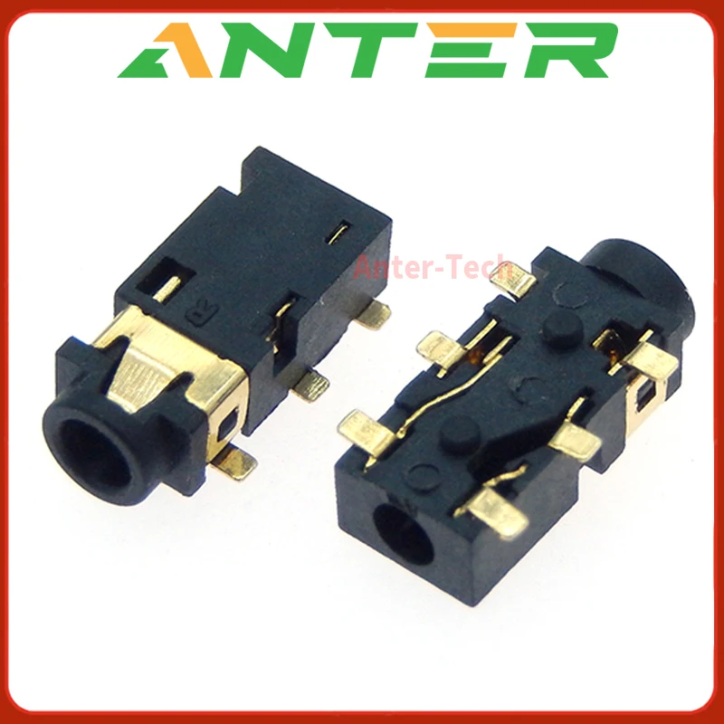 10PCS 2.5MM Female Audio Connector 6 Pin SMT SMD Headphone Jack Socket PJ-242 Gold-plated audio socket PJ242