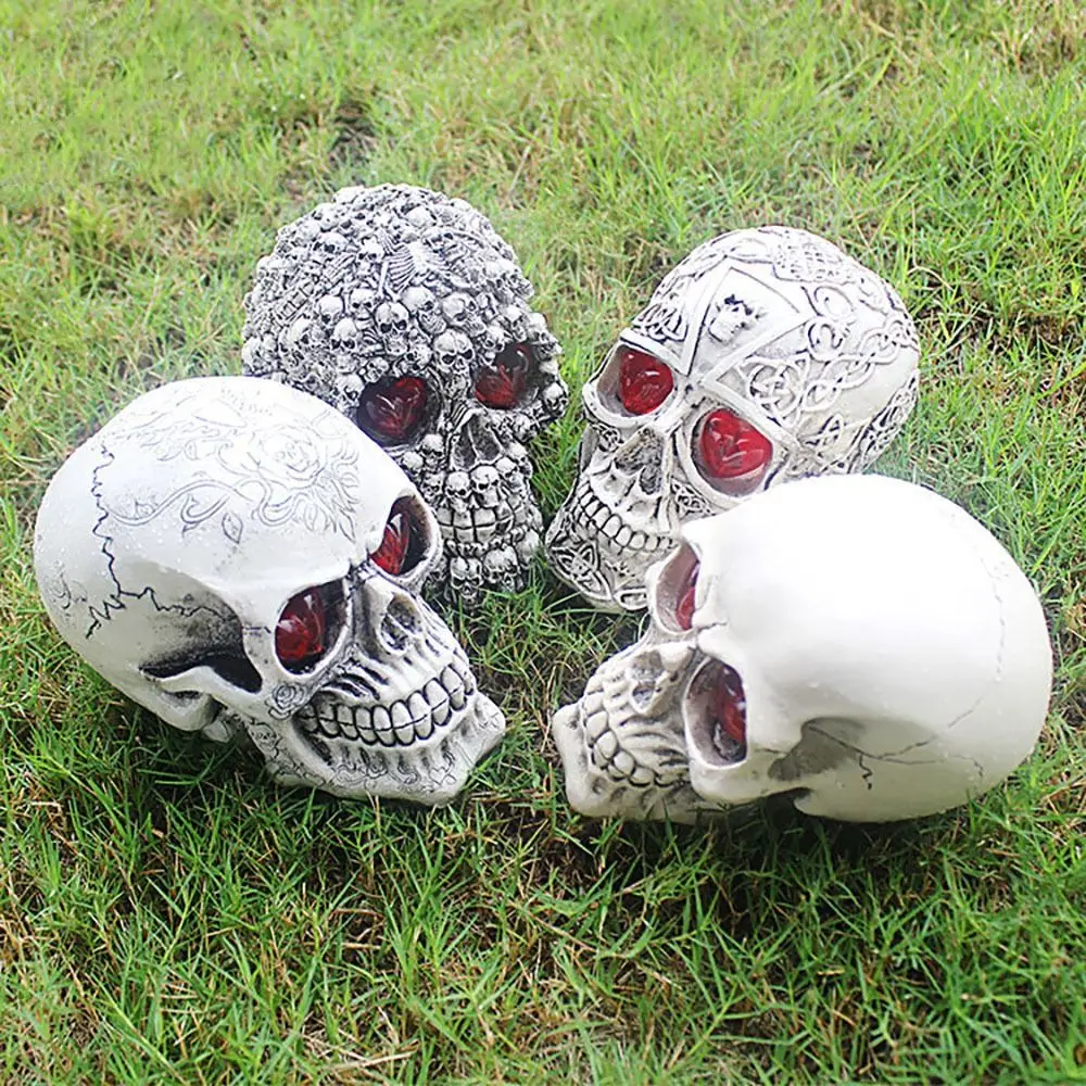 

White Halloween Skull Light Home Decoration Gothic Style Horror Atmosphere Lighting Party Supplies Haunted House