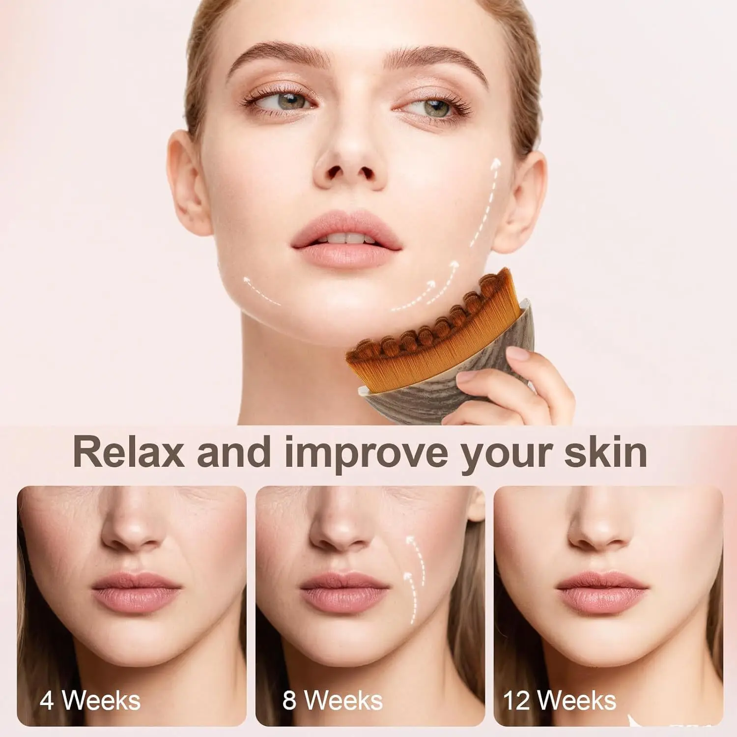 Facial Contouring Lymphatic Drainage Dry Brushing Tool for Jawline Sculpting Facial Massager Party Stage Makeup Skin Care view 3