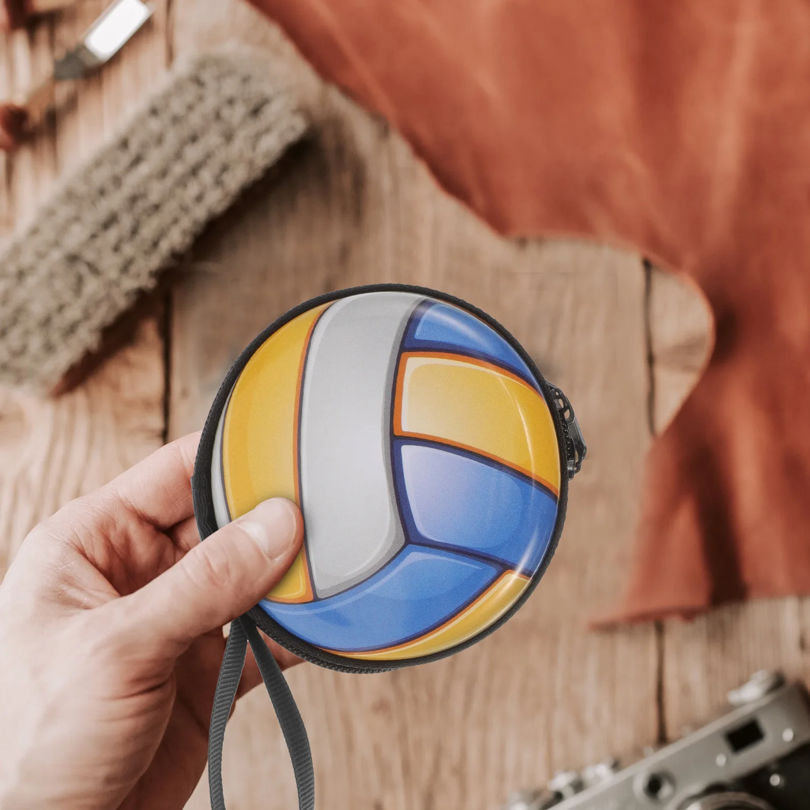 

3pcs Ball Shaped Coin Purse Creative Tinplate Storage Box For Keys Zipper Money Bag Small Gift Pouch Decor Party Favor Container