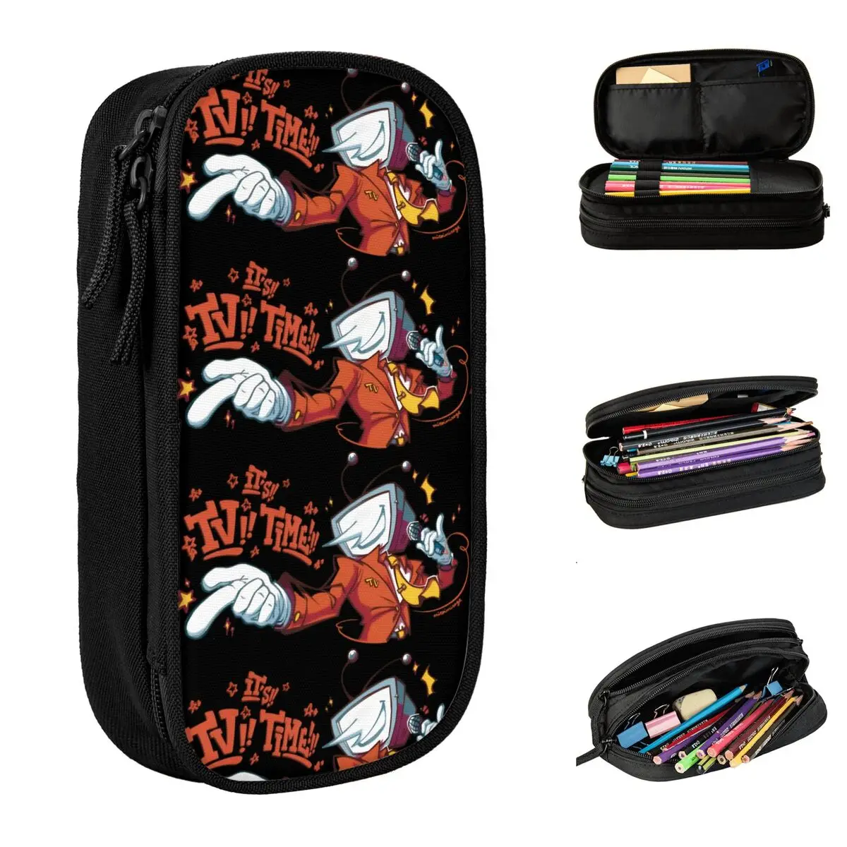 

It's TV Time Tenna Deltarune Pencil Case Child Aesthetic Pencil Pouch Custom School Pencil Cases Stationery Gift Idea