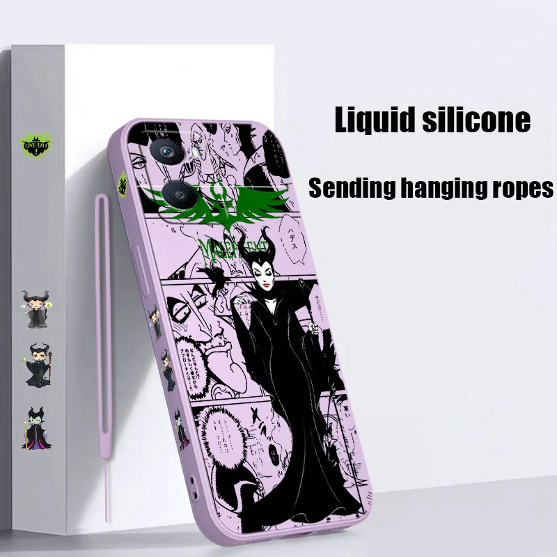 Disney Beautiful Maleficent Liquid Left Rope Phone Case OPPO A1K 5 9 12 72 52 31 53 73 93 94 74 16 54 55 76 57 96 15 Soft Cover