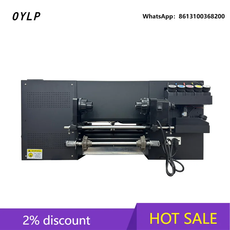 OYLP A400UV Crystal Label Printer UVDTF Printer Crystal Label Direct-to-Material Hot Stamping (Gold/Silver) XP600/TX800 (Customi