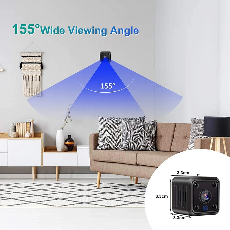 Xiaomi X6 Mini telecamera 1080P HD WiFi Monitor remoto Telecamera per animali domestici Batteria incorporata Visione notturna Protezione di sicurezza domestica intelligente