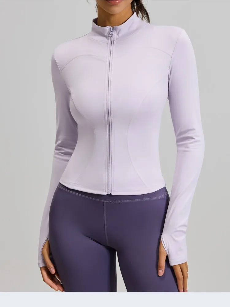 Nude Yoga Jacket Slim Spring Summer Women's Casual Breathable Running Fitness Slim Sports Jacket Women Chaquetas De Mujer