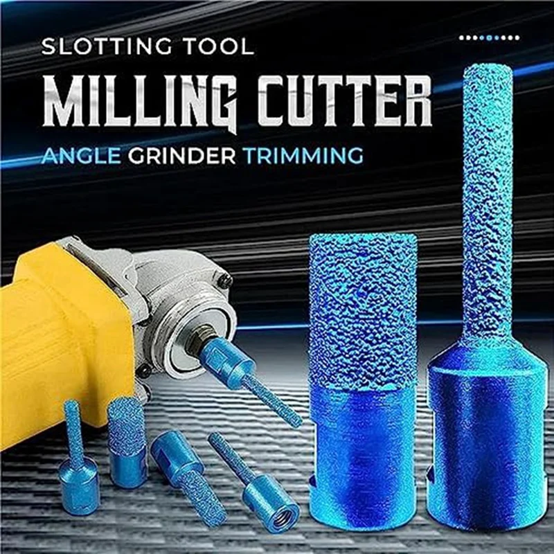3PCS Slotting Tool Angle Grinder Carbide End Mills Set (Set) Metal Square Slot Cutter Tool