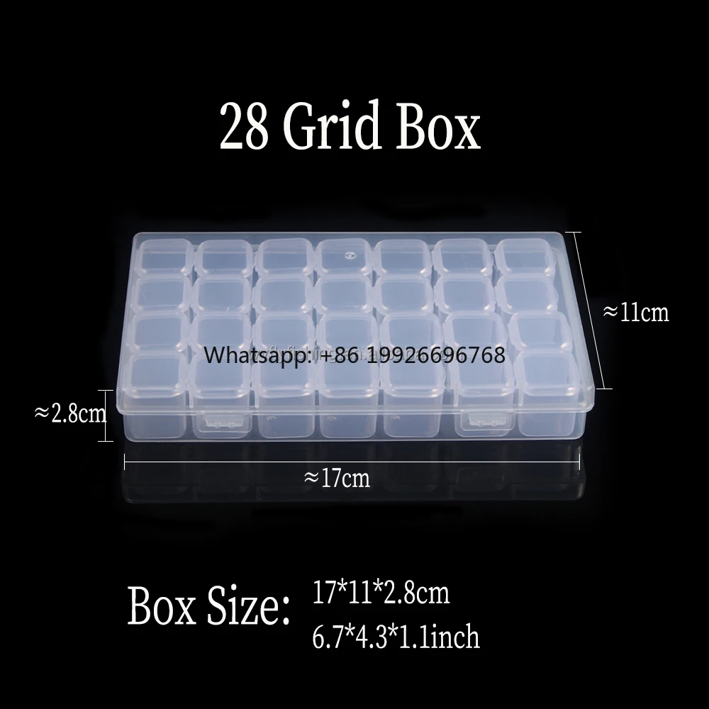 

28/56 Grids Fly Tying Brass Beads Collect Box Diamond Painting Fishing Accessories Storage Containers Box Plastic Fly Box Case f