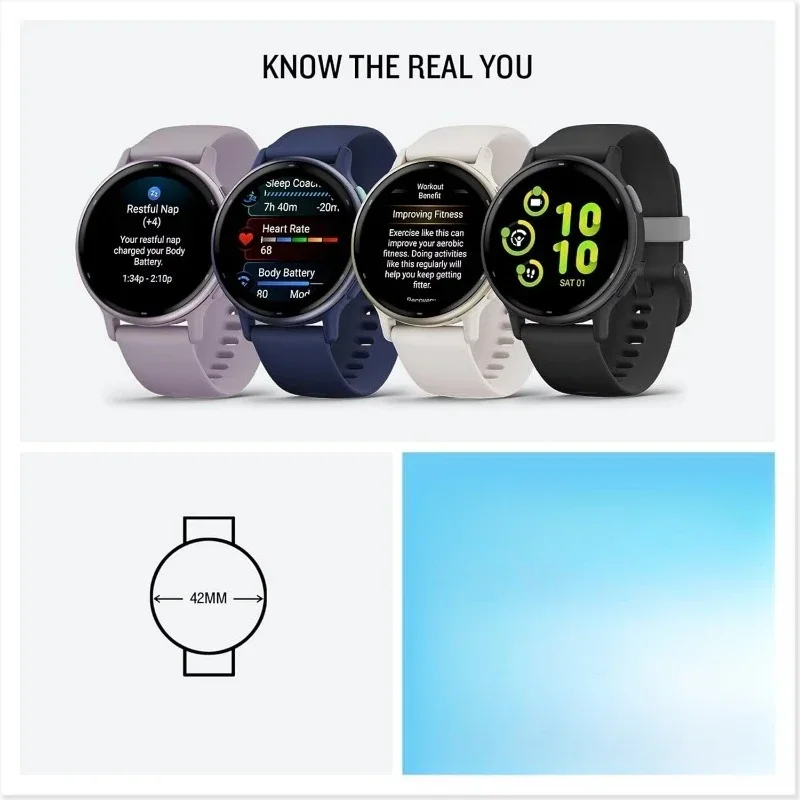 Vivoactive Five Smartwatch, Black Color, Health And Fitness GPS Tracker, Amoled Display, Eleven Day Battery Life