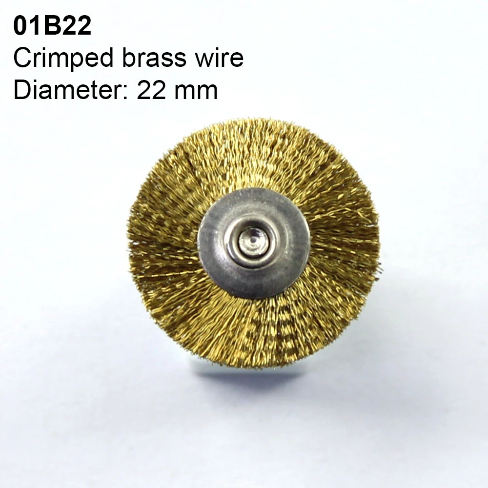 #01B22# 5pcs/pack Dental Polishing Crimped Brass Wire Brush Grinding Ceramic/Metal/ Jade/Jewelry Dental Technician Tools