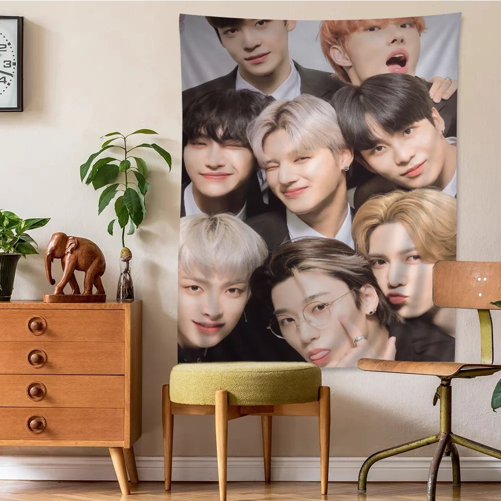 

A-ATEEZ KPOP Group Vintage Posters Sticky Retro Kraft Paper Sticker DIY Room Bar Cafe Kawaii Room Decor