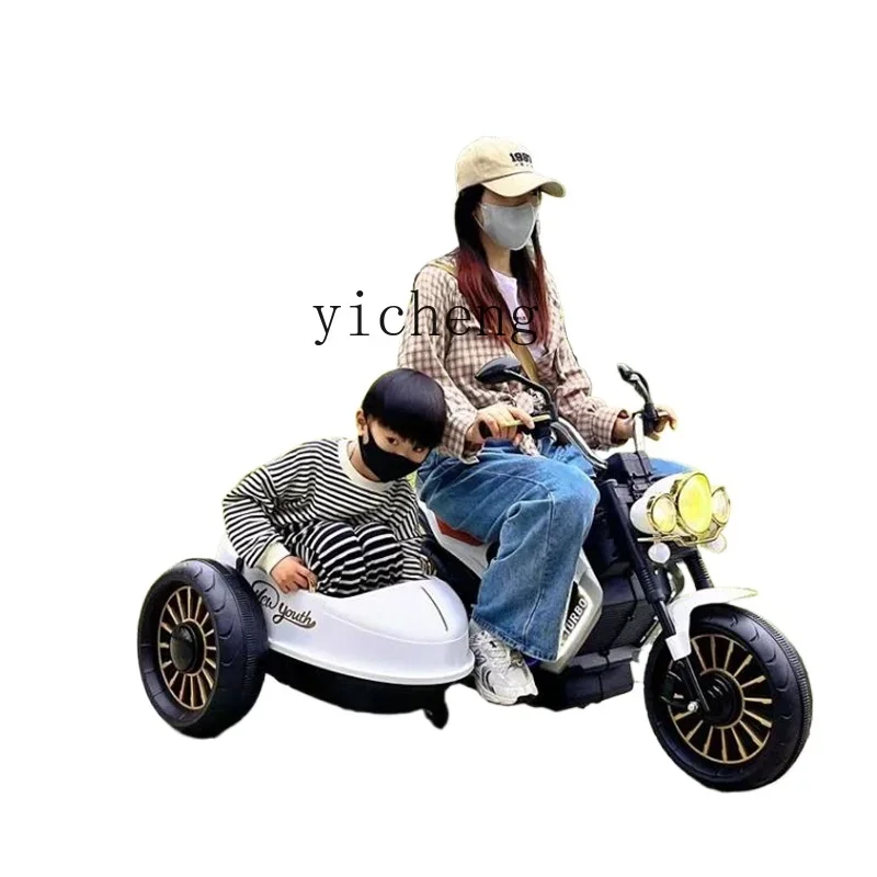 

XL Large Electric Toy Car Children Can Sit Adult Motorcycle Double Parent-Child Three-Wheel Charging