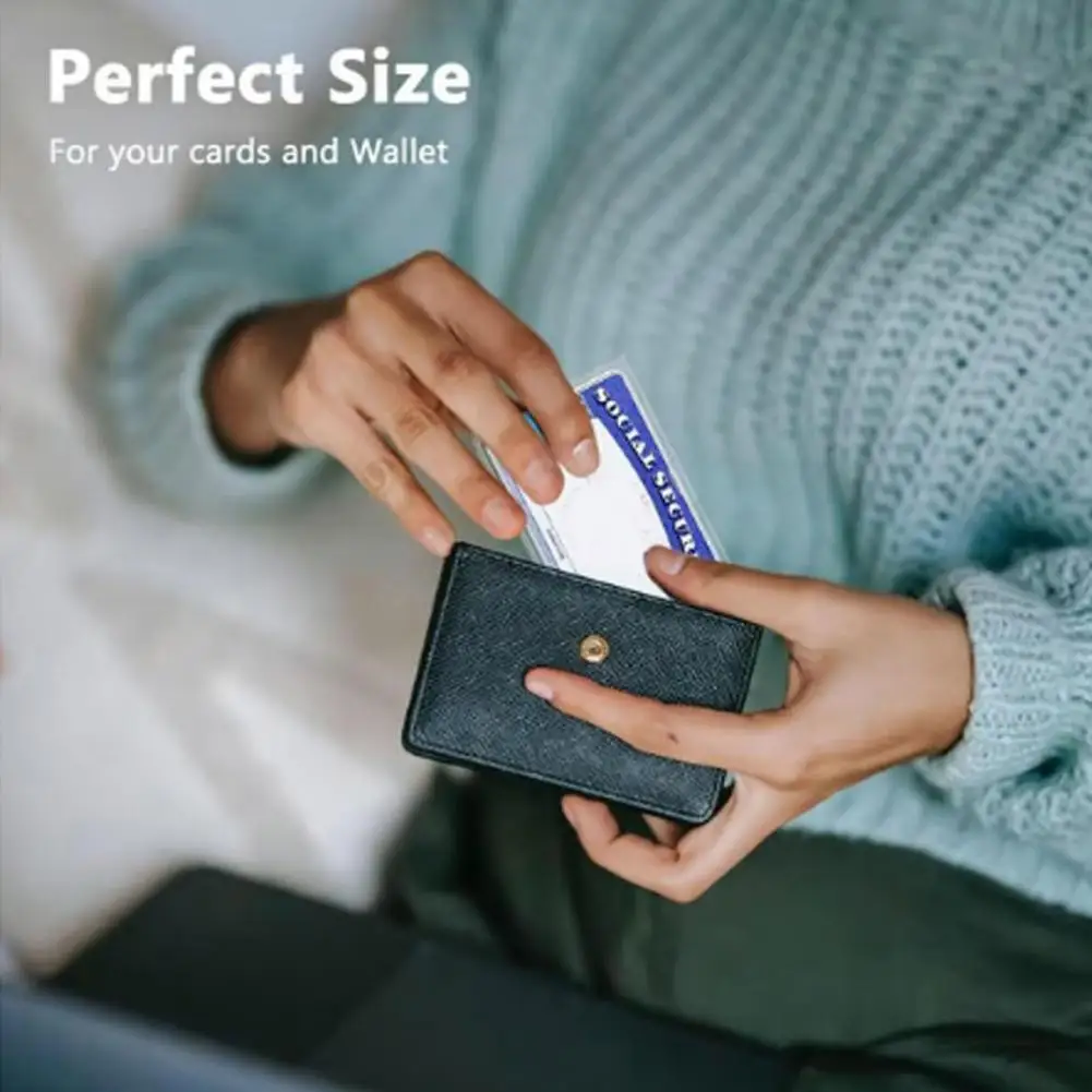 Funda para tarjetas a prueba de polvo, tarjetero de Pvc resistente al agua para tarjetas de identificación Medicare de seguridad, juego de fundas protectoras 10/20