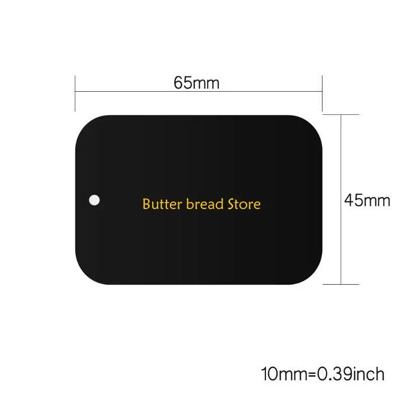 W89C plaque métallique support magnétique pour voiture support téléphone autocollant adhésif rond carré