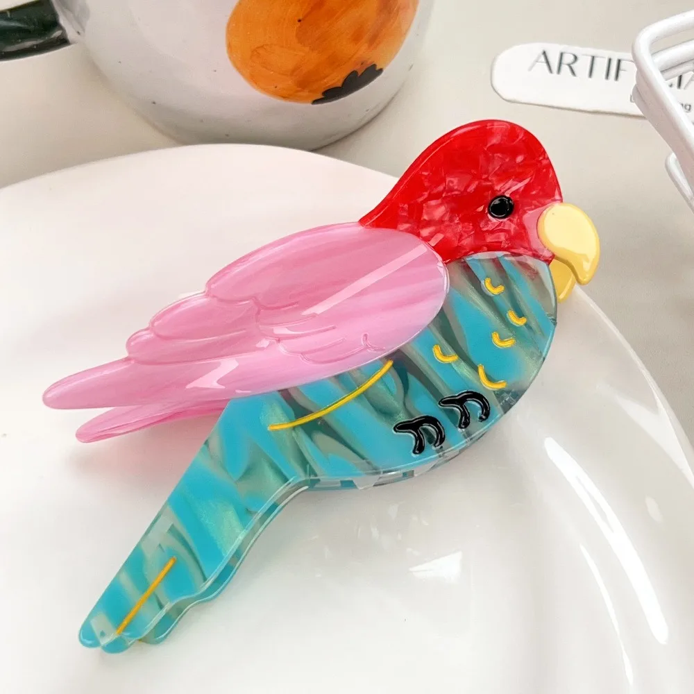 

Cute Minimalist Niche Bird Series Hair Clip Cartoon Clip Animal Design Acetate Large Plate Hair Shark Clip Accessory