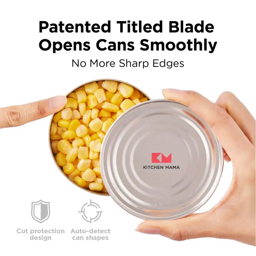 OneToGo Electric Can Opener One Touch, Auto Stop, Smooth Edge, Lid Lift, Safety, Automatic, Magnetic, Cordless, Battery Operated