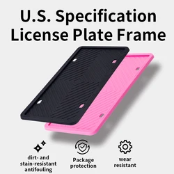 2pc US Model License Plate Frame Silica gel License Plate Frame