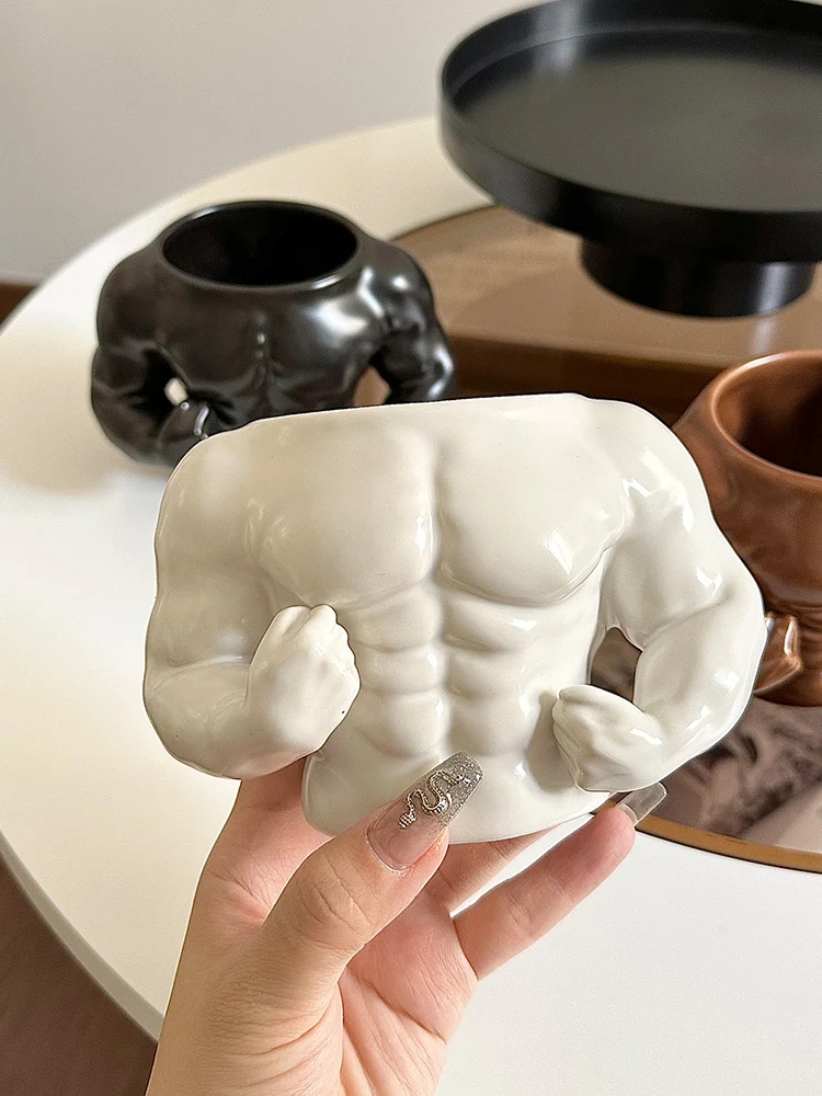 

Muscle Water Mug Couple Funny Ceramic Cup Ancient Greek Sculpture Body Art Milk Coffee Mug Holiday Little Gifts