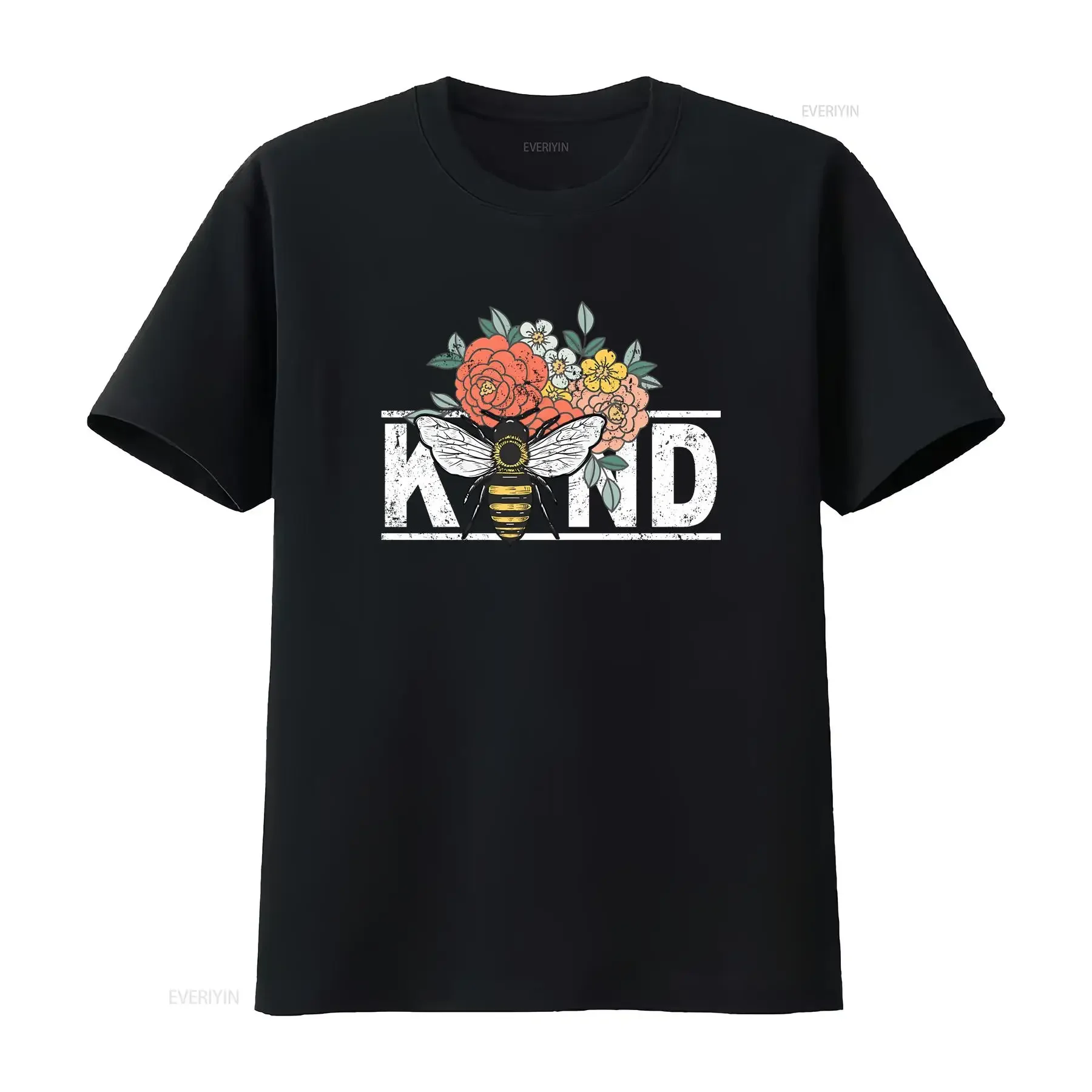 Bee Kind Boho Be T Shirt Kindness Motivational Inspirational Positive Cute Bumblebee vintage Washed Versatile Stretched