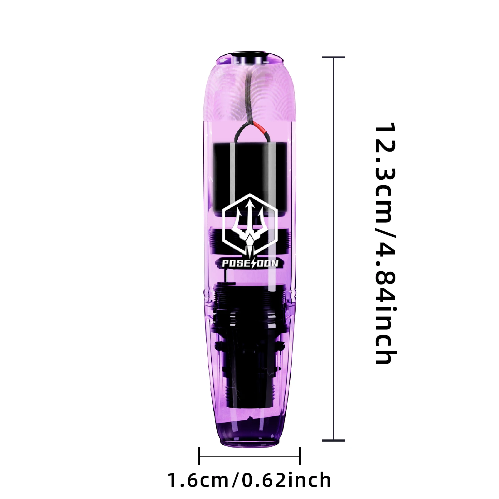 Tattoo Gun POSEIDON Purple Transparent Tattoo Pen For Permanent Makeup Tattoo Machine Wireless Tattoo Power Supply Tattoo Pen