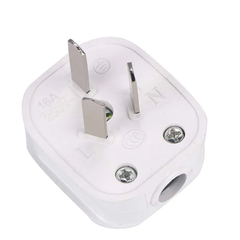 Australia 3 Pole 10A 16A Male AU Wiring Plug China New Zealand Power Strip Connector Rewirable Cable Convert Plug 250V White