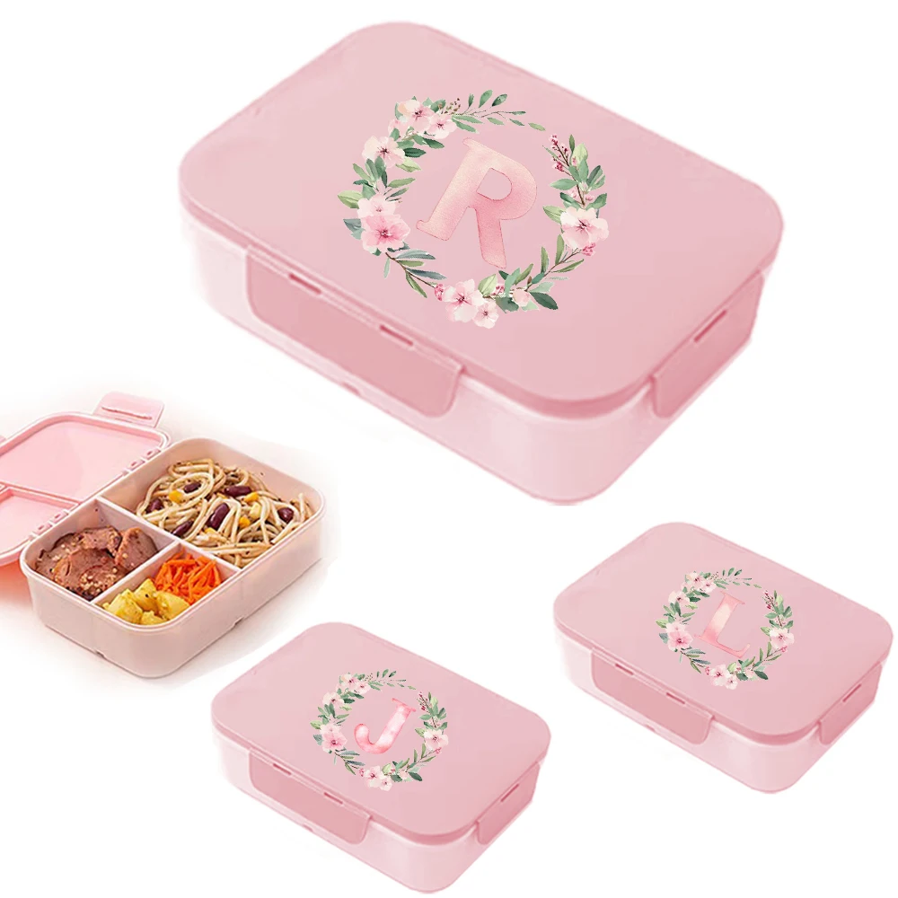 

Portable Lunch Box Leakproof Bento Box Food Storage Container Freshness Preservation Suitable For Student Office Wreath Pattern