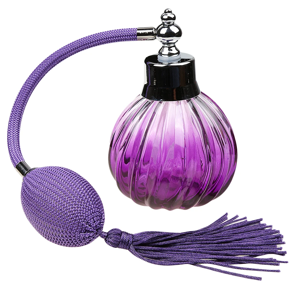 

Empty Refillable Glass Perfume Fragrance Sprayer Bottle Container Purple