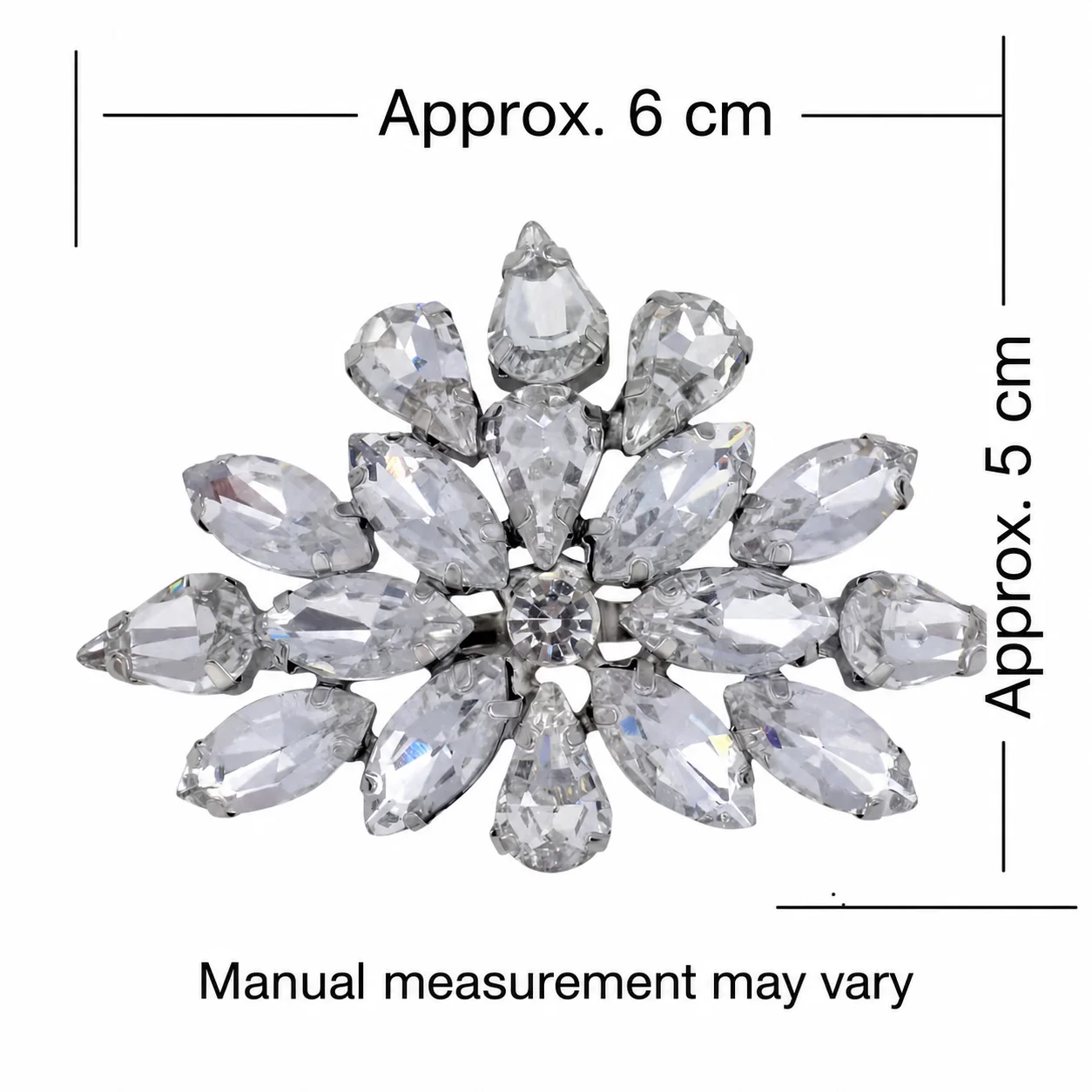 Rhinestone Shoe Clips  Zinc Alloy Shoe Decoration Metal Shoe Decor Trendy For Weddings Sneakers Parties