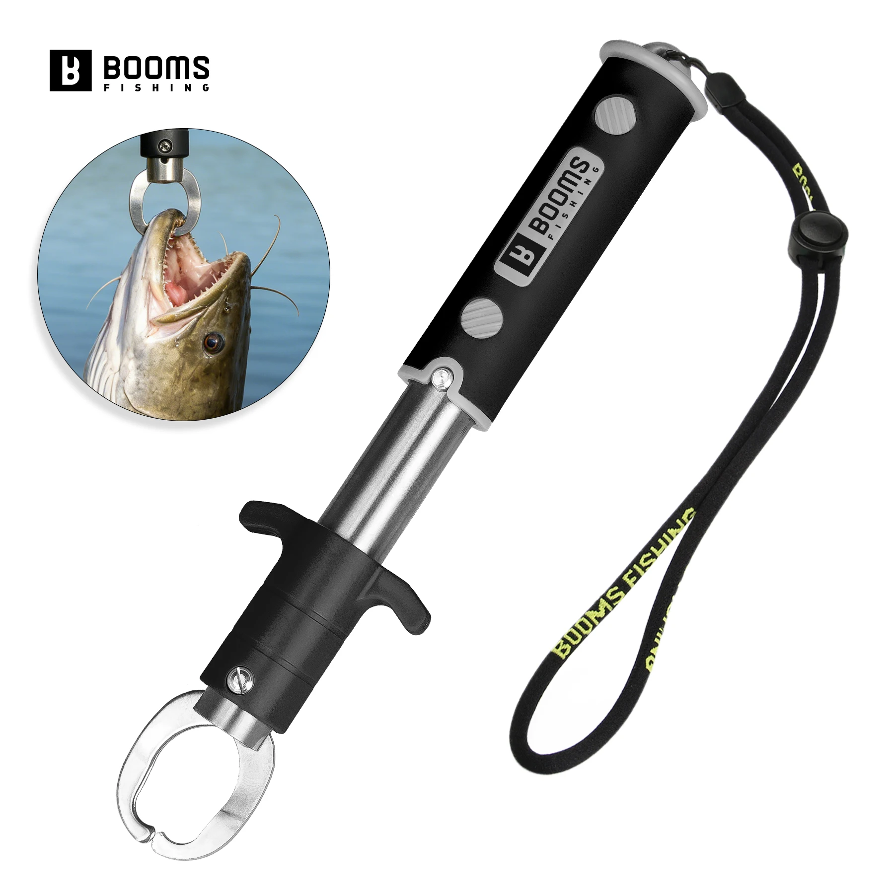 

Booms Fishing 27cm Fish Gripper 24kg Fishing Scale Corrosion-Resistant Stainless Steel Fish Landing Tool Fishing Gear