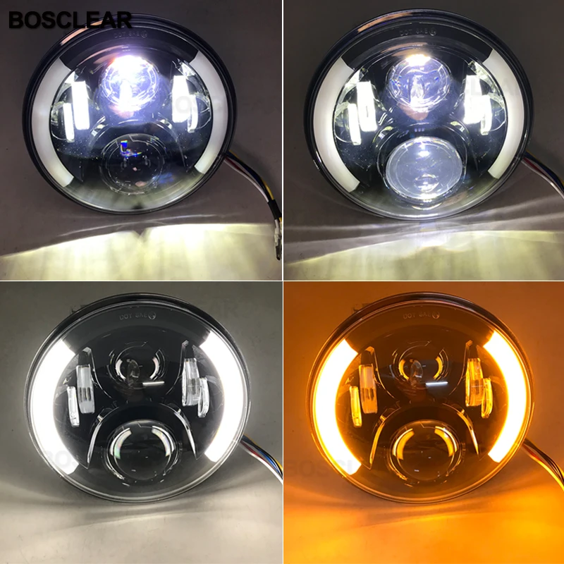 7inch LED Headlights Headlamp For Jeep Wrangler tj lj jk NISSAN PATROL Y60 Safari Land Rover Hummer H1 H2 Lada Niva Offroad 4x4