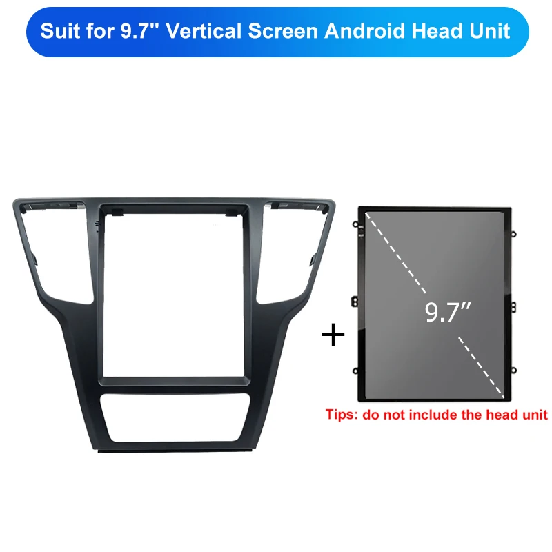 Kenvox 9.7" Tesla Vertical Screen Car Radio Fascia Frame for Senova D50 Dash Kit Install Panel wire harness Adapter