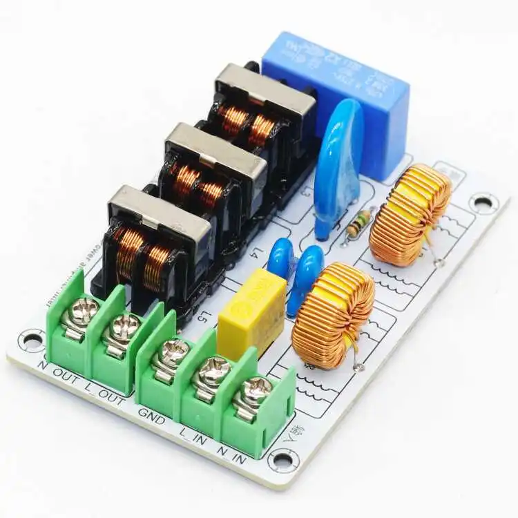 4-Stage AC Power Filter Module, EMI Mains Line Filter, High Frequency High Current Noise Suppressor for Audio Power Amplifier