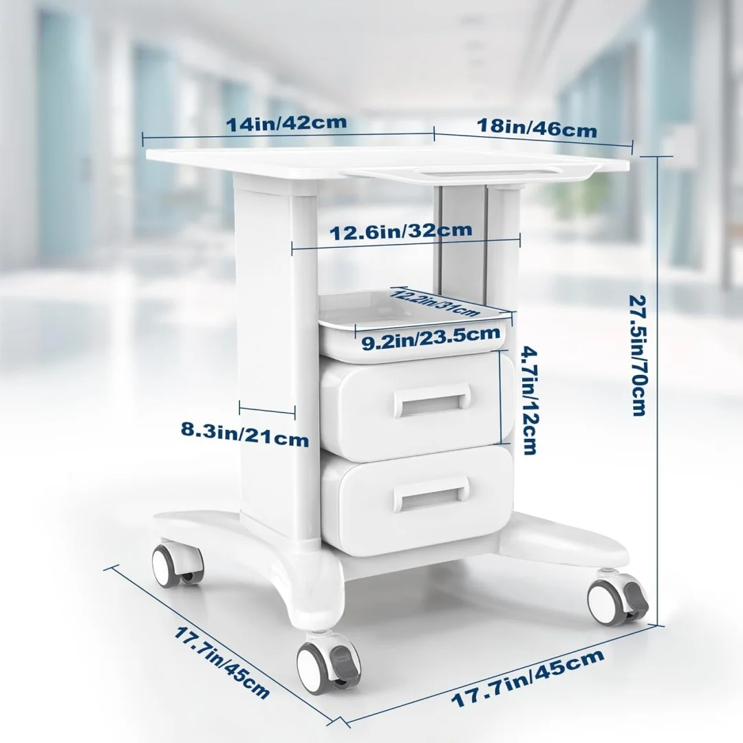 carrello-portaoggetti-da-laboratorio-con-2-cassetti-e-vassoio-carrello-medico-mobile-in-abs-con-carrello-scorrevole-con-ruota-silenziosa-per-salone-ospedaliero-clinico