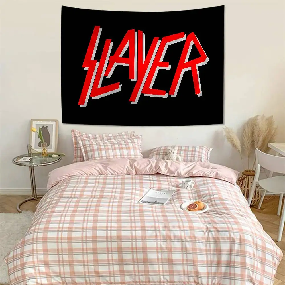 S-Slayer Heavy Metal Band Hanging Bohemian Tapestry Cheap Hippie Wall Hanging Bohemian Wall Tapestries Mandala Wall Hanging