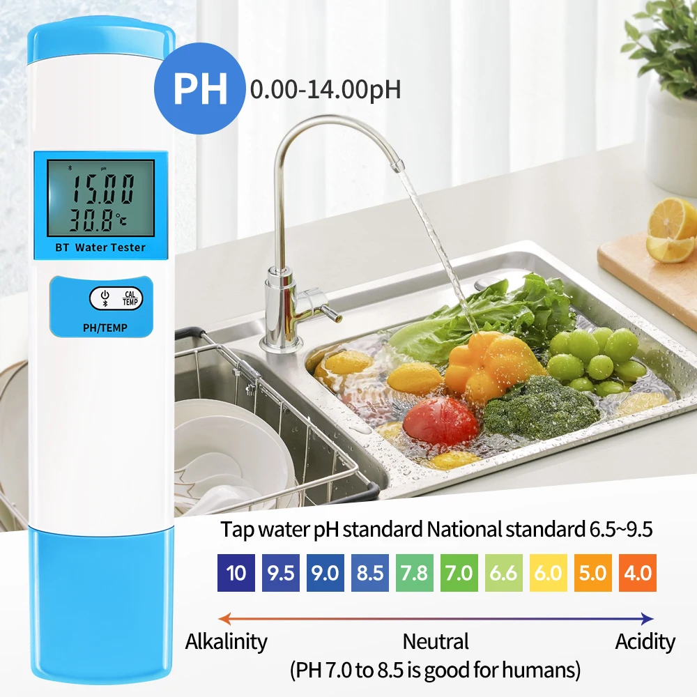 PH-метр 5 в 1 с Bluetooth, тестер воды и соли, EC TDS, SG, 2 в 1