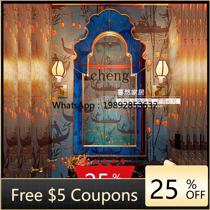 

AA European bathroom mirror living room entrance decorative full-length mirrorAmerican creative mirror